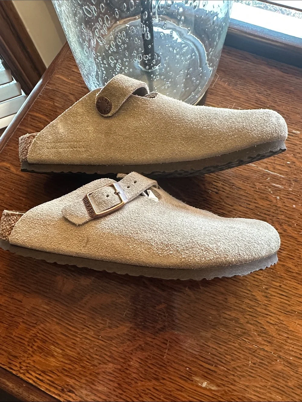 Birkenstock Kids Taupe Suede Slip-On Clog
